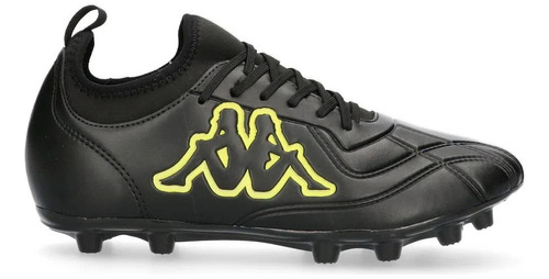 Botines De Futbol 11 Kappa Veloce Fg Negro Amarillo