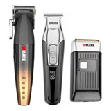 Máq.cabelo Wmark Ng 2038 + Acab.c24 + Shaver 996 Preta