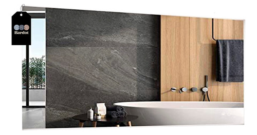 Espejo Pared Rectangular Baño Living 80x60 Listo Colgar 4 Mm