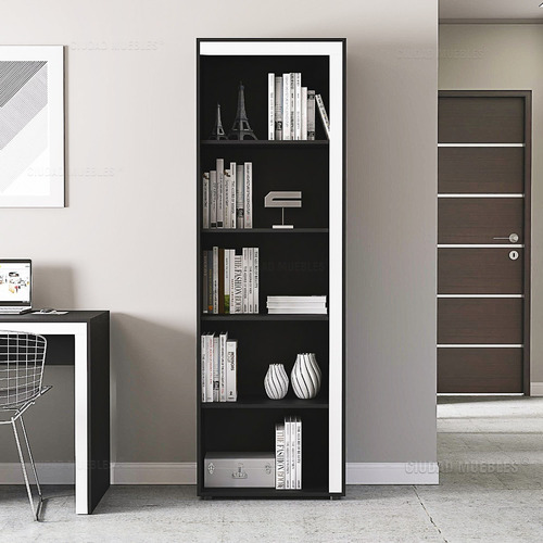 Biblioteca Mueble Repisa Amplios Modelo Meier De 187x60 Cm