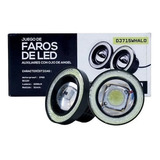 Juego De Faros Led 7.5cm Diametro Blanco Con Ojo Angel 12v