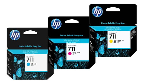 Tinta Hp 711 Pack Colores (t530, T520, T130 Y T120)