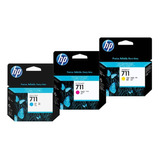 Tinta Hp 711 Pack Colores (t530, T520, T130 Y T120)