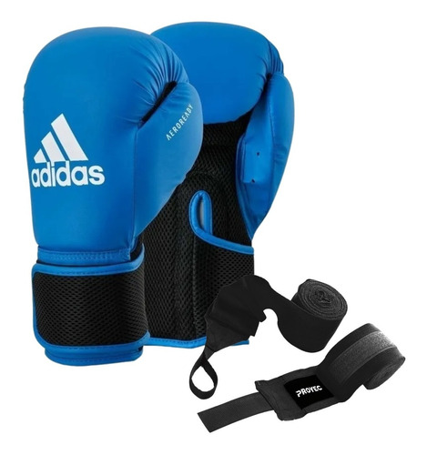 Combo Kit Boxeo Guantes + Vendas Kick Boxing Muay Thai