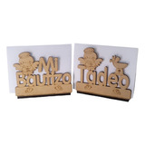 Servilletero Mi Bautizo Mdf - Personalizado 12 Piezas