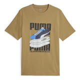 Remera Puma Graphics Sneaker Sportstyle Hombre Moda Tostado