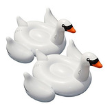 Flotador Cisne Gigante Para Piscinas (pack 2), Blanco