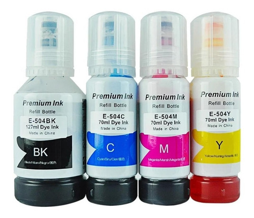 Kit 4 Tinta Compatible Para Epson T504 L4150 L6171 504