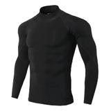 Playera Licra Deportiva Gym Compresión Cuello Ruso