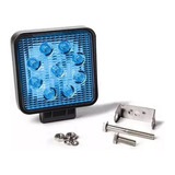 Faro Led 27w 9 Led Color Azul Cuadrado 12/24v Off Road