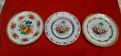 Vendo 3 Platos Antiguos De Porcelana Verbano