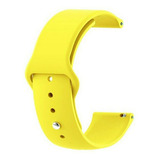 Pulseira 20mm Silicone Compatível Xiaomi Amazfit Bip A1608 Cor Amarelo Largura 20 Mm