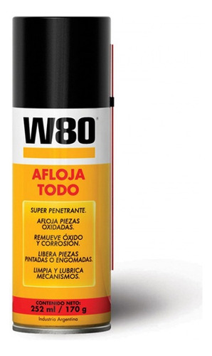 Afloja Todo Removedor Oxido Corrosion Lubricante W80 252 Ml