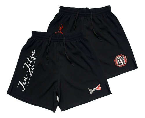 Kit 2 Shorts Bermuda Nogi Jiu Jitsu Treino Mma Academia