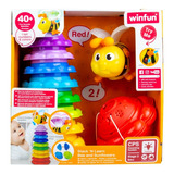 Flor Apilable Con Abeja C/ Luz Y Sonido Para Bebe Winfun Ed