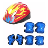 Kit De Proteccion Casco Rodilleras Coderas Manos Niño Y Niña