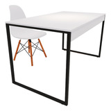 Cadeira De Jantar Escritório Charles Eames Eiffel + Mesa 90