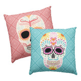 2 Fundas Para Cojín Calavera 