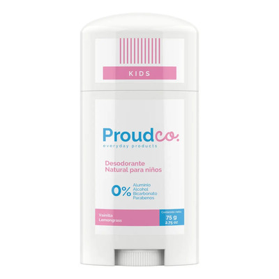 Proudco - Desodorante Natural Para Niñas - Vegano, Sin Gluten, Sin Crueldad Animal - Sin Aluminio, Parabenos, Alcohol Y Bicarbonato - Ingredientes De Origen Natural - Vainilla & Lemongrass - 75grs | MercadoLibre