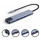  Adaptador Hub Usb C Multiportas Hdmi 4k Ethernet Usb 3.0