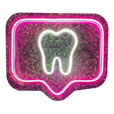 Letrero Led Neón Muela Corazón Dentista Decoración Smile