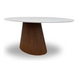  Base Cone Pra Mesa De Jantar Em Madeira Nogueira 1.60x90cm