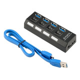 Hub Usb 4 Portas Usb 3.0 C/chave Lig/des