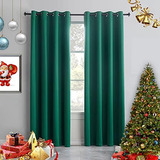 Toava Deco Cortinas Navideñas, Cortinas Verdes De 84 Pulgada