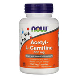 Acetil Lcarnitina 500 Mg 100 Cps Now Foods