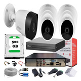 Cámaras De Seguridad Kit 2 Mpx Dahua Dvr 4 Ch + 3cámaras