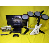 Consola Xbox 360 Con Rockband Guitarra , 1 Control Y 1 Juego