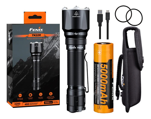 Linterna Tactic Fenix Tk22r 3200 Lumens 480mts + Bateria