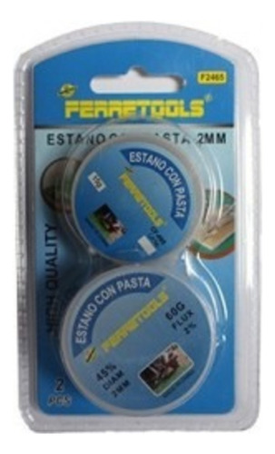 Estaño P/soldadura 2mm + Flux Dt De Regalo -set 2 Pcs