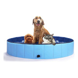 Piscina Para Perros - Bañera Plegable Pvc Portátil 160x30cm