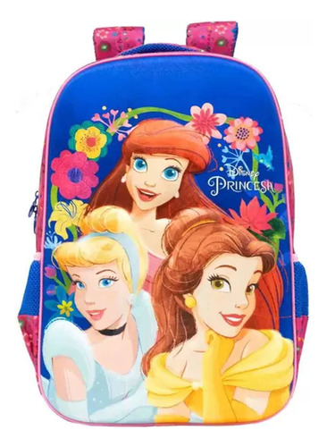 Mochila Escolar Princesas Disney Infantil Reforçada