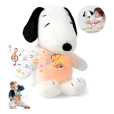Peluche Snoopy Respirador 30cm Con Música Iluminación Para Niños | Envío gratis