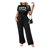 Conjunto Pantalon Y Camiseta Plus Size Talla Extra