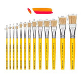 Kit Pincel Tintas Guache Para Pintura Tela Condor 11 Un