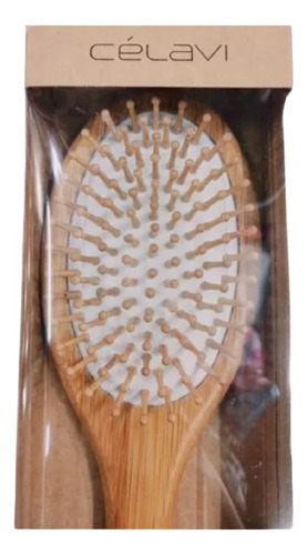 Cepillo De Bambú Profesional Ovalado Cerdas Suaves Celavi.