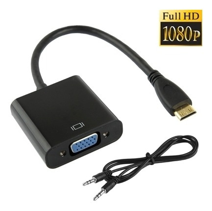 Full Hd 1080p Mini Hdmi Macho A Vga Hembra Cable Adaptador