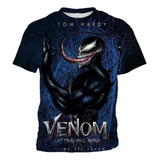 Camiseta De Manga Corta Estampado Digital Dark Hero Venom