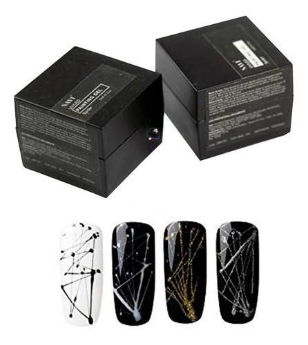 Gel Spider Navi Uv/led Decoración Uñas Plateado 5g