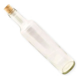 12 Botella Vidrio Cilindrica 250 Cc Licor Aceite Con Corcho