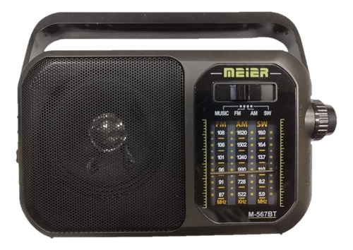 Radio Am/fm/usb Y Bluetooth A Pilas, Recargable C/ Linterna