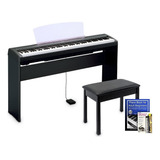 Yamaha P45 Piano Digital Educación Bundle, Negro Con Accesor