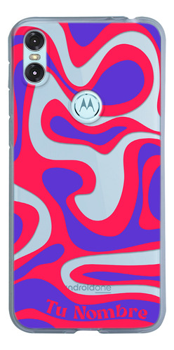 Funda Para Motorola Para Mujer Curvas Rojas Con Tu Nombre