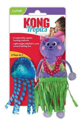 Kong Tropics Juguete Gato Hula 2 En 1 Con Catnip