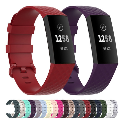 Color Buckle Tpu Wrist Strap Watch Band For Fitbit Charge 4 