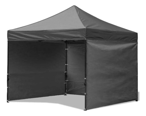  Toldo Plegable 3x3 Carpa Filtro Uv + Laterales, Negro