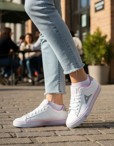 Tenis Casual Dama Pirma 894 Sneakers Urbanos Blanco Rosa F | Envío gratis